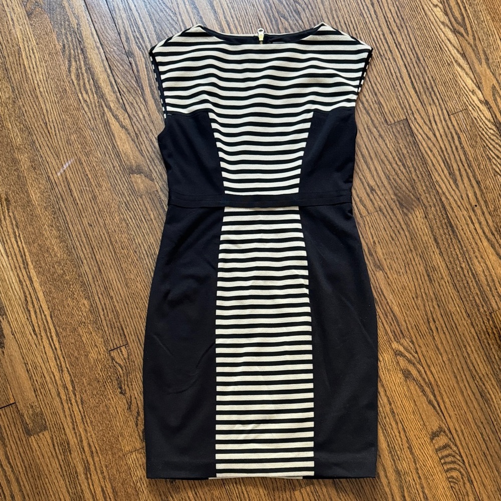 Muse Black and cream Striped dress - NEW WITH TAGS!